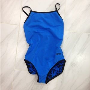 reversible blue dolfin one piece